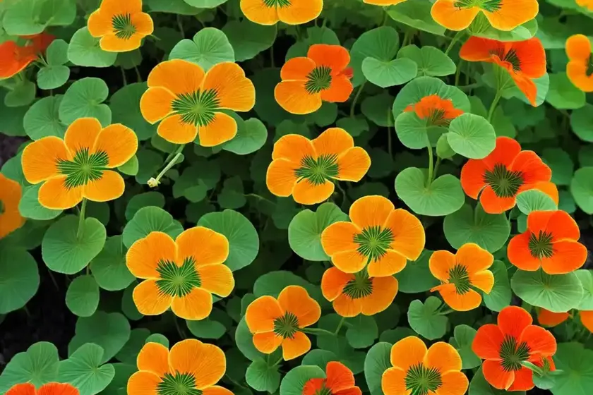 Nasturtium ’empress of india’ (tropaeolum majus ’empress of india’) — photo 3