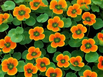 Nasturtium ’empress Of India’ (Tropaeolum Majus ’empress Of India’)