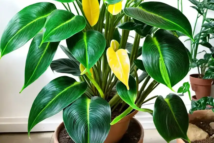Neon philodendron (philodendron cordatum lime gold (neon) — photo 2