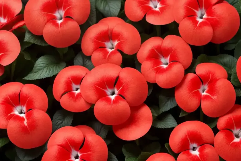New guinea impatiens (impatiens sunpatiens compact fire red) — photo 3
