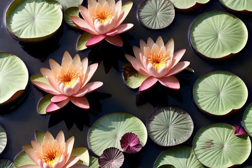 Nymphaea ‘georgia peach’ (hardy water lily) — photo 3
