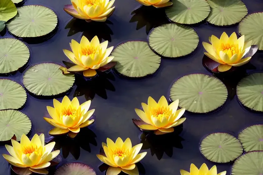 Nymphaea mexicana (yellow water lily) — photo 2