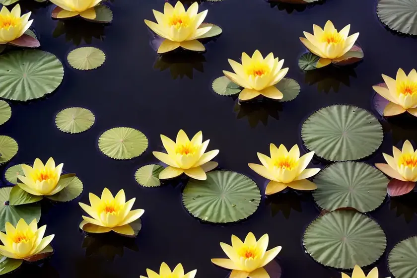 Nymphaea mexicana (yellow water lily) — photo 3