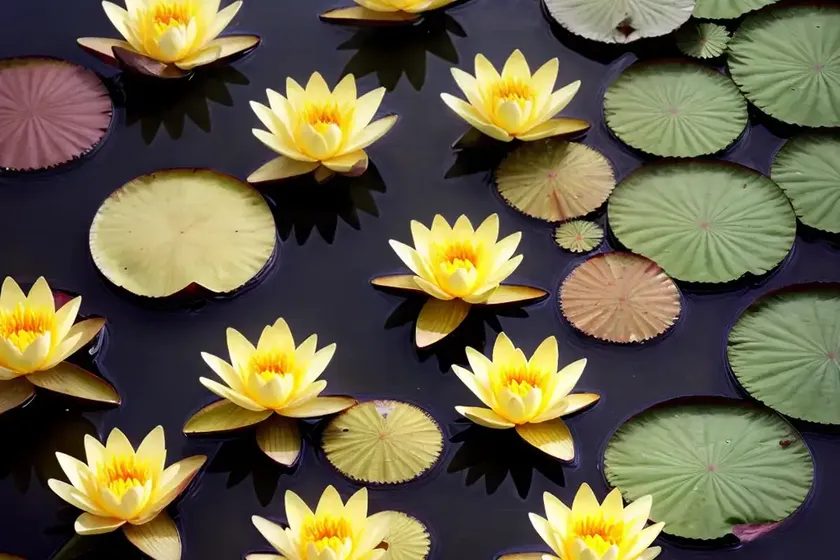 Nymphaea mexicana (yellow water lily)