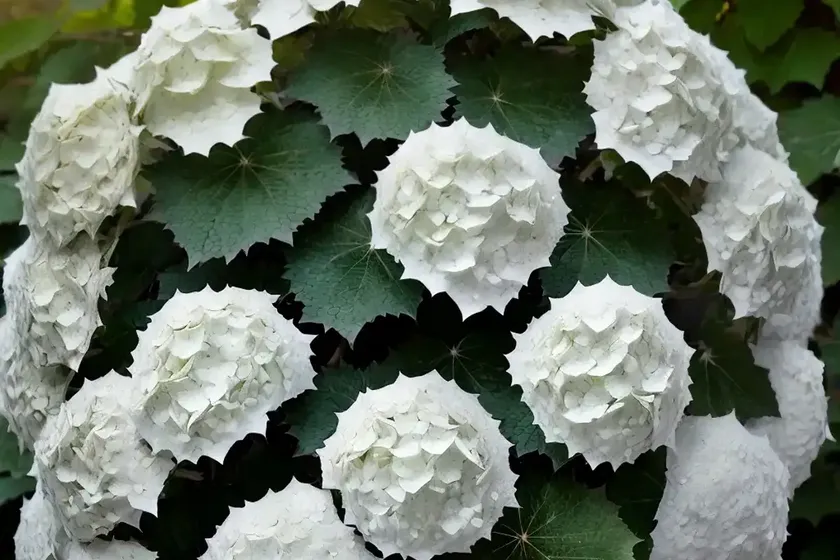 Oakleaf hydrangea (hydrangea quercifolia ‘brido’ snow flake) — photo 2