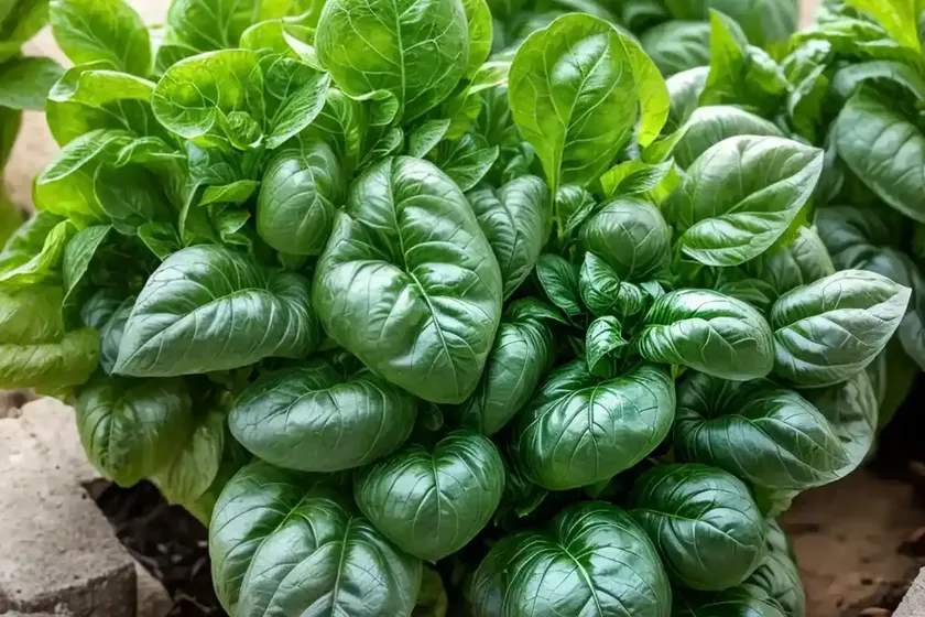 Ocimum basilicum lettuce leaf (lettuce leaf basil) — photo 2