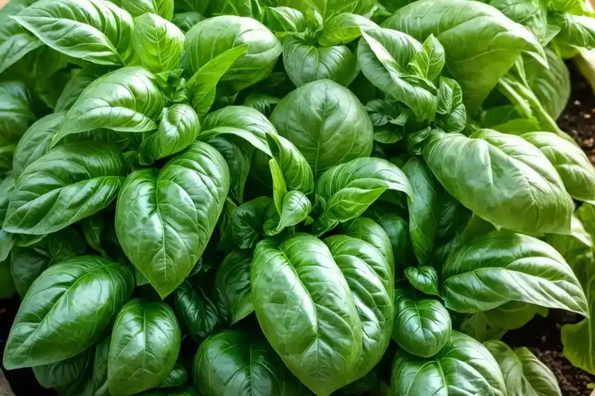 Ocimum basilicum lettuce leaf (lettuce leaf basil) — photo 3