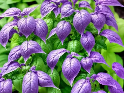 Ocimum Basilicum Var. Purpurascens ‘Purple Ruffles’ (Purple Basil)