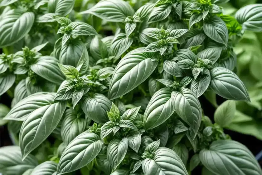 Ocimum basilicum var. thyrsiflora (thai basil) — photo 3