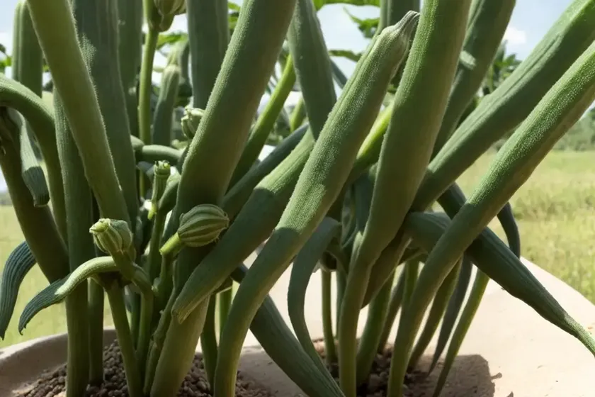 Okra (abelmoschus esculentus) — photo 3