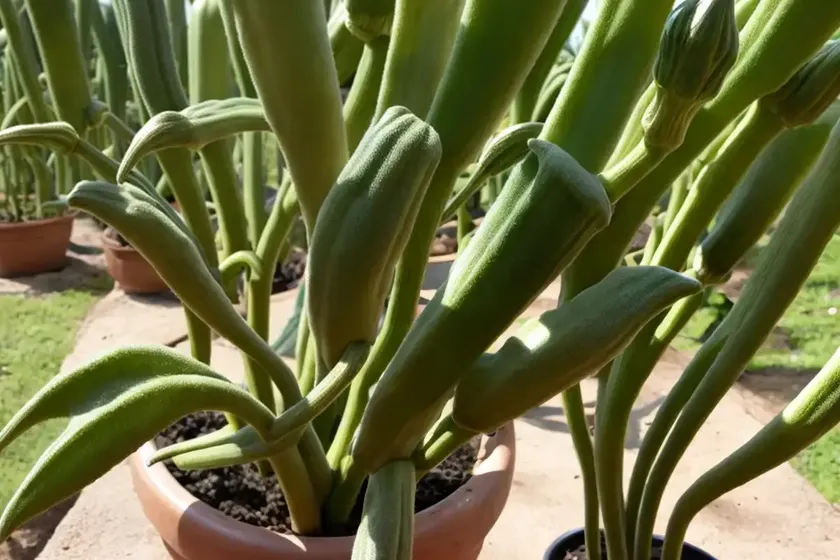 Okra (abelmoschus esculentus)