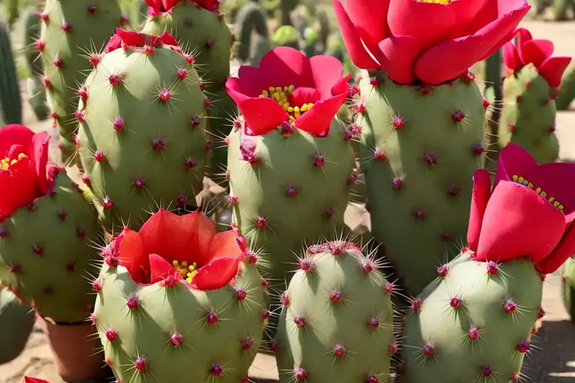 Opuntia Elatior (Red-Flower Prickly Pear) — photo 3