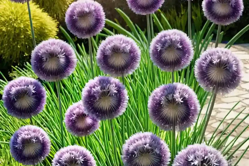 Ornamental onion (allium karataviense) — photo 3