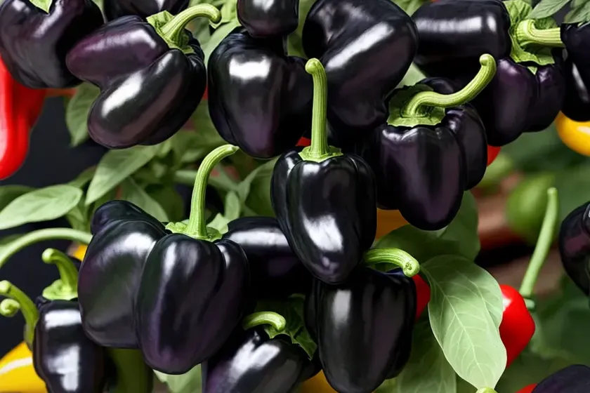 Ornamental pepper (capsicum annuum ‘black pearl’) — photo 3