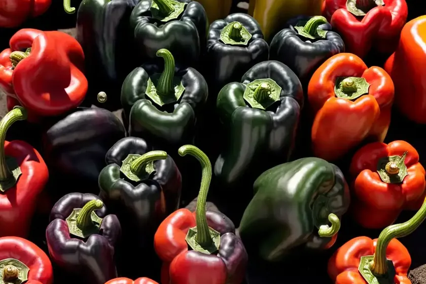 Ornamental pepper (capsicum annuum ‘black pearl’)