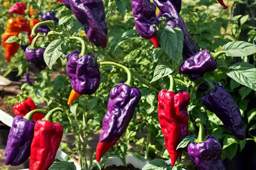 Ornamental pepper (capsicum annuum ‘purple flash’)