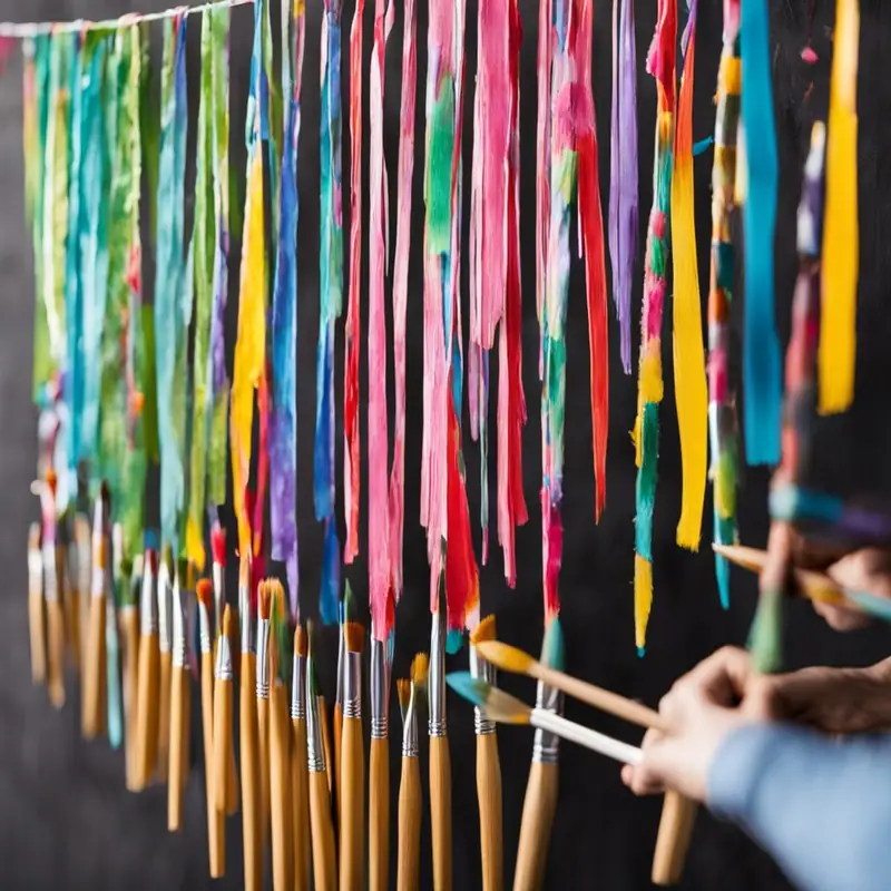 DIY paintbrush garland