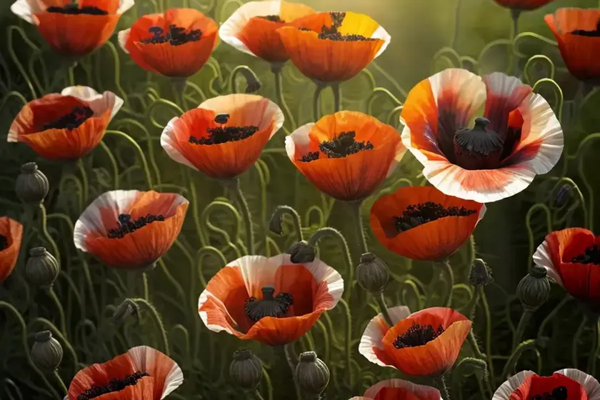 Papaver orientale ‘burning heart’ (oriental poppy) — photo 2