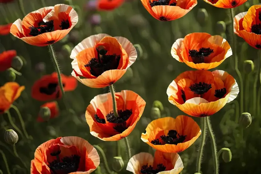 Papaver orientale ‘burning heart’ (oriental poppy) — photo 3