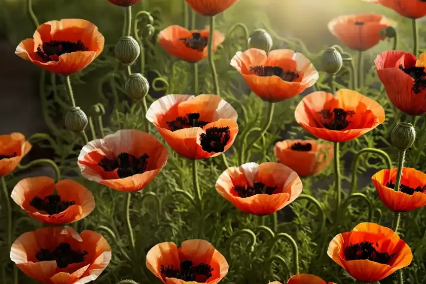 Papaver orientale ‘burning heart’ (oriental poppy)