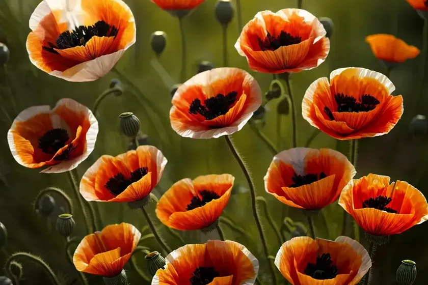 Papaver orientale ‘fancy feathers’ (oriental poppy) — photo 2