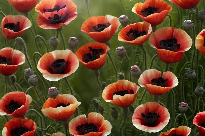 Papaver orientale ‘patty’s plum’ (oriental poppy) — photo 2