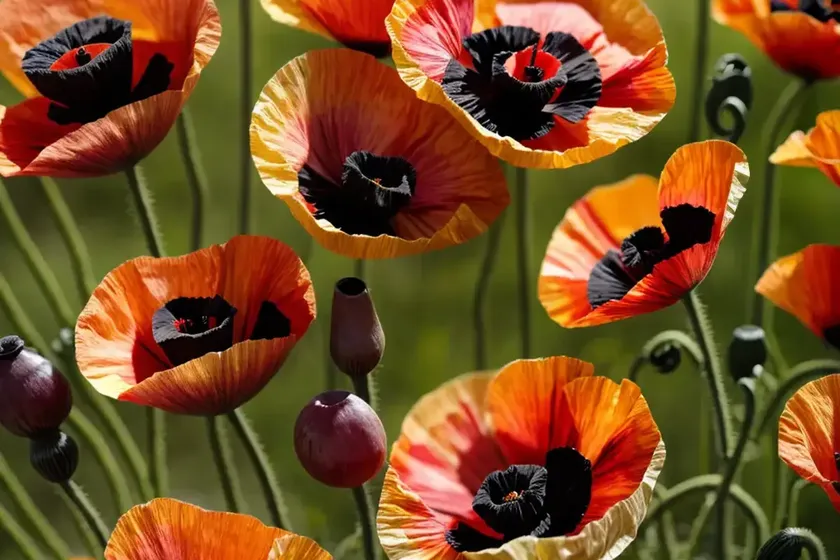 Papaver orientale ‘patty’s plum’ (oriental poppy)