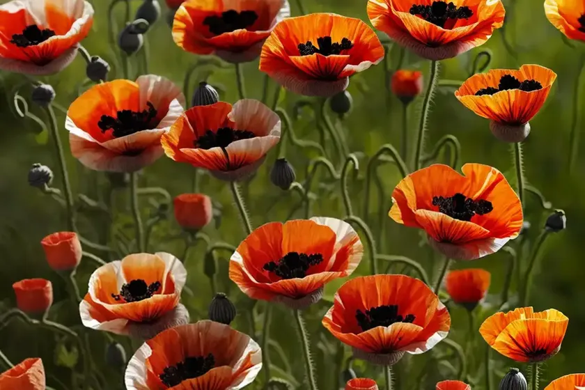 Papaver orientale ‘picotxe’ (oriental poppy) — photo 3