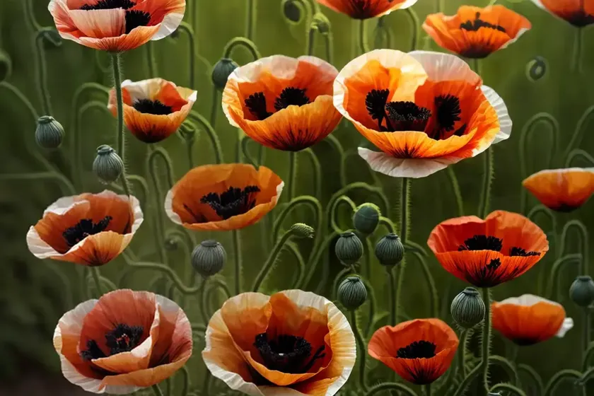 Papaver orientale ‘tiffany’ (oriental poppy) — photo 3