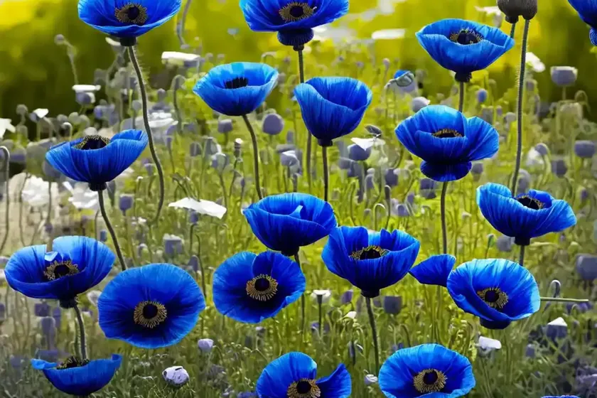 Papaver somniferum ‘blue moon’ (opium poppy) — photo 2