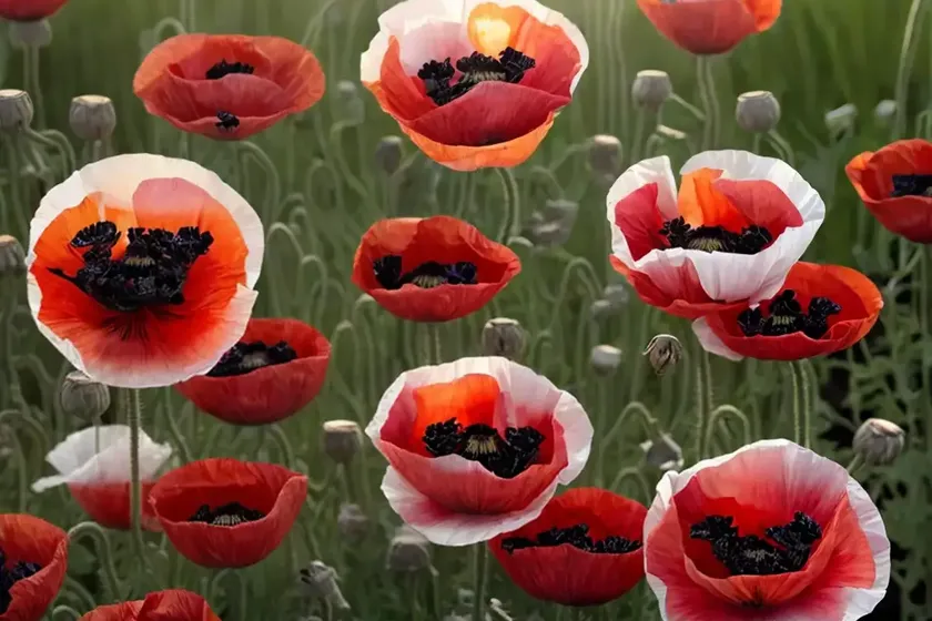 Papaver Somniferum ‘Cherry Glow’ (Opium Poppy)
