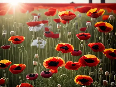 Papaver Somniferum ‘Danish Flag’ (Opium Poppy)