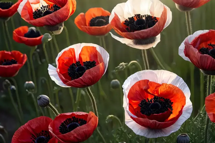 Papaver Somniferum ‘Drama Queen’ (Opium Poppy)