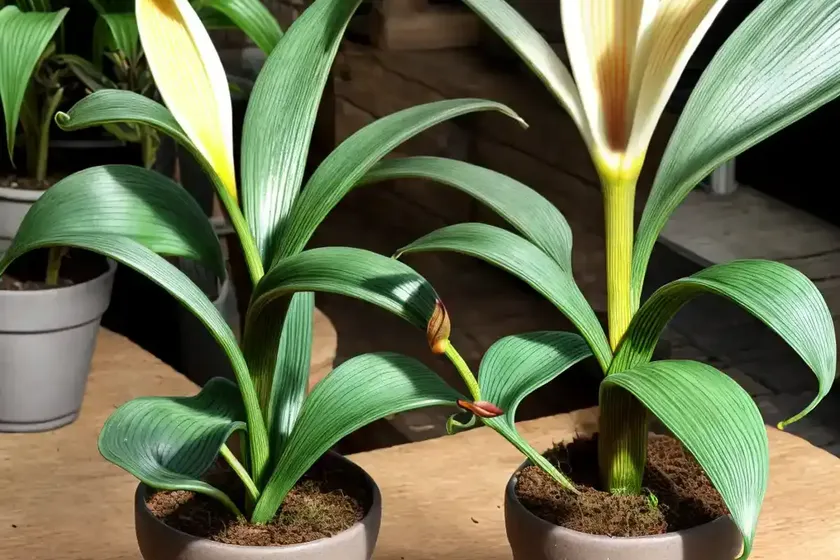 Paphiopedilum concolor (one colored paphiopedilum)