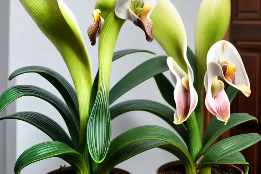 Paphiopedilum gratrixianum (venus slipper orchid) — photo 3