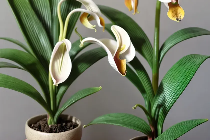 Paphiopedilum micranthum (tiny flowered paphiopedilum) — photo 2