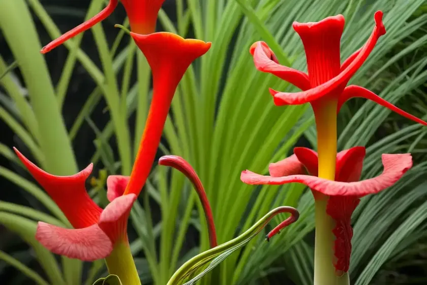 Parrot pitcherplant (sarracenia psittacina)