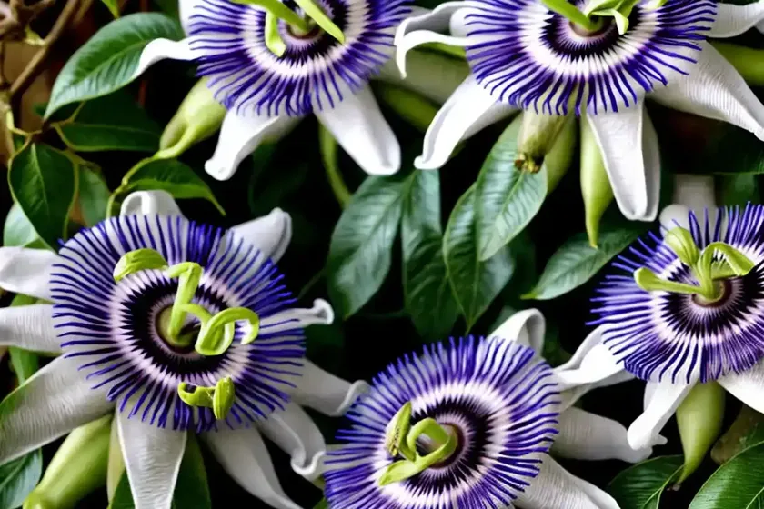 Passiflora caerulea ‘constance eliott’ (passion flower) — photo 2