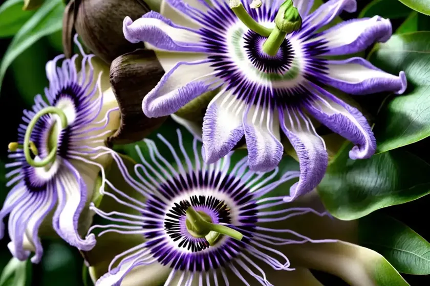 Passiflora caerulea ‘constance eliott’ (passion flower)
