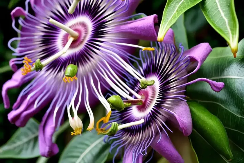 Passiflora edulis ‘possum purple’ (passion flower) — photo 3