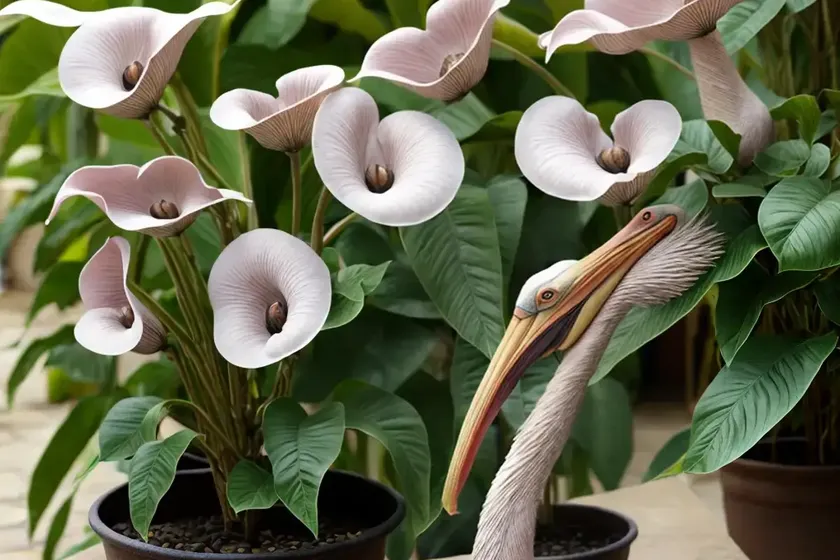 Pelican flower (aristolochia gigantea) — photo 3