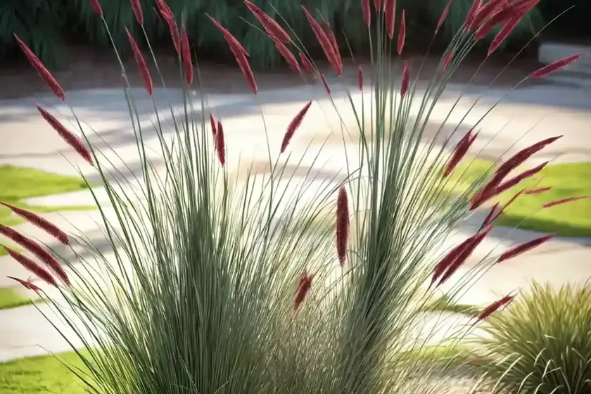 Pennisetum alopecuroides ‘burgundy bunny’ (fountain grass) — photo 2