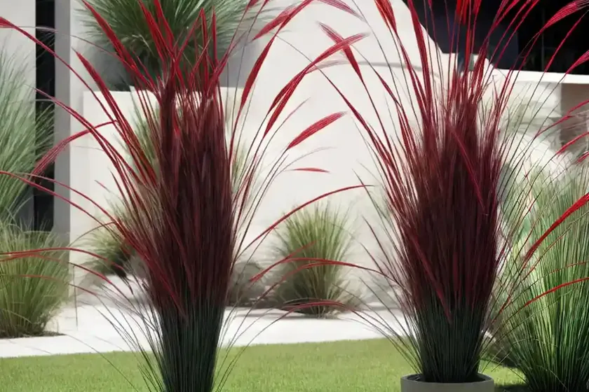 Pennisetum alopecuroides ‘red head’ (fountain grass) — photo 3