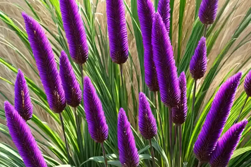 Pennisetum glaucum ‘purple majesty’ (ornamental millet) — photo 2