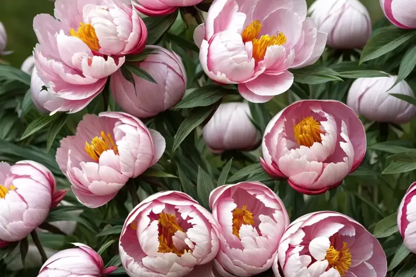 Peony (paeonia lactiflora ‘charles burgess’) — photo 2