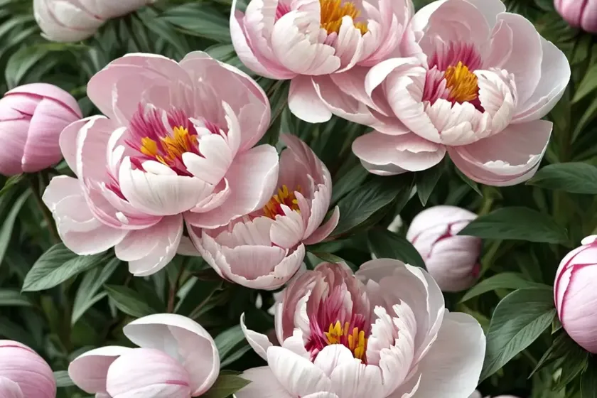 Peony (paeonia lactiflora ‘duchesse de nemours’) — photo 3