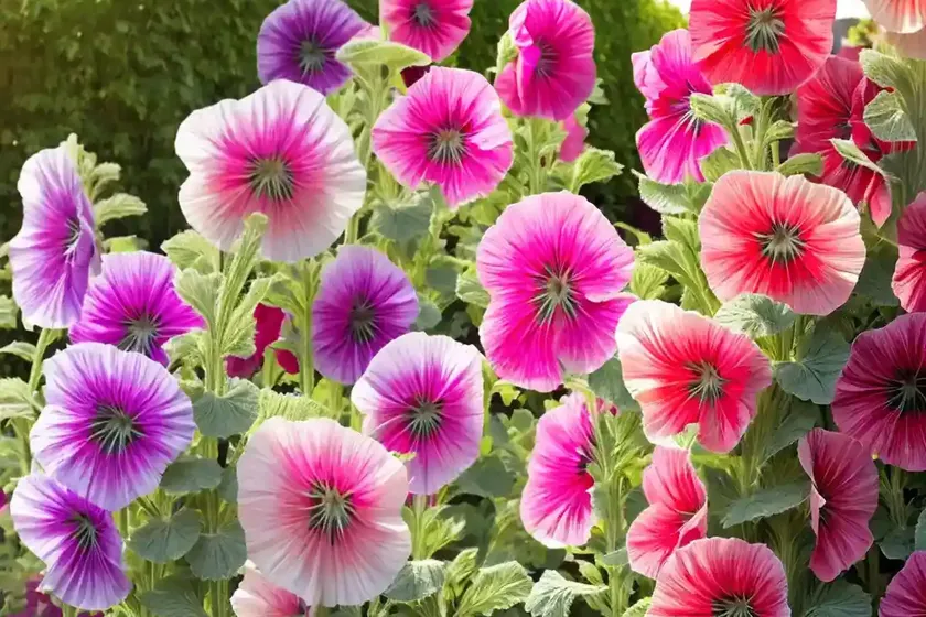 Perennial hollyhocks (alcea rosea) — photo 3