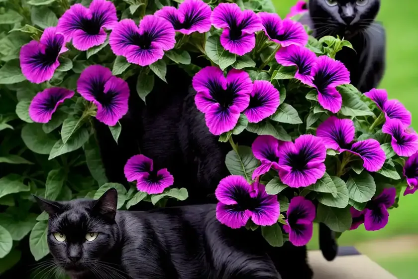 Petunia ‘black cat’ (petunia ‘black cat’) — photo 2