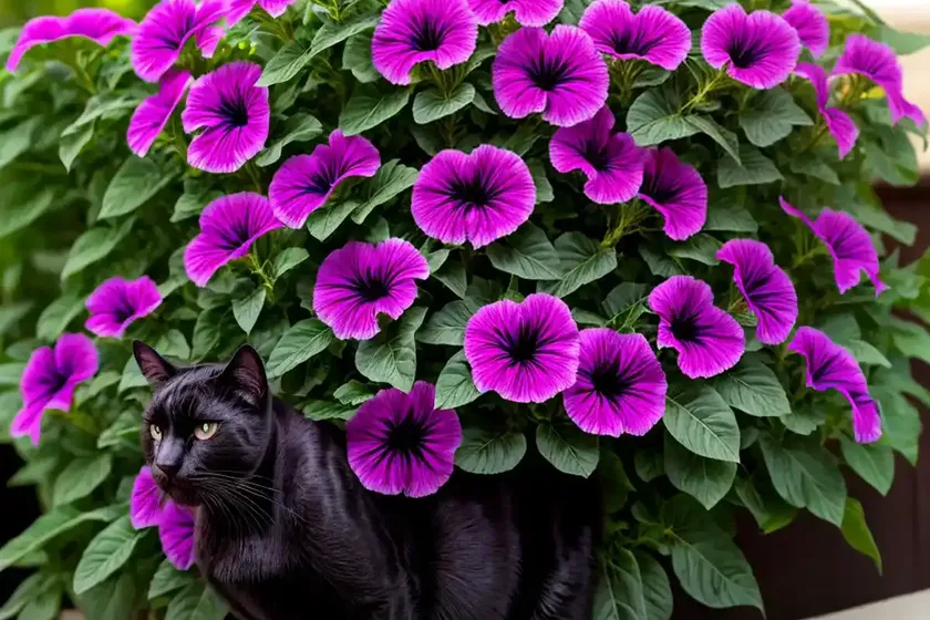 Petunia ‘black cat’ (petunia ‘black cat’) — photo 3