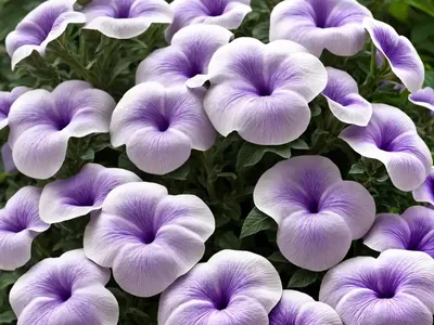 Petunia ‘Wave Misty Lilac’)